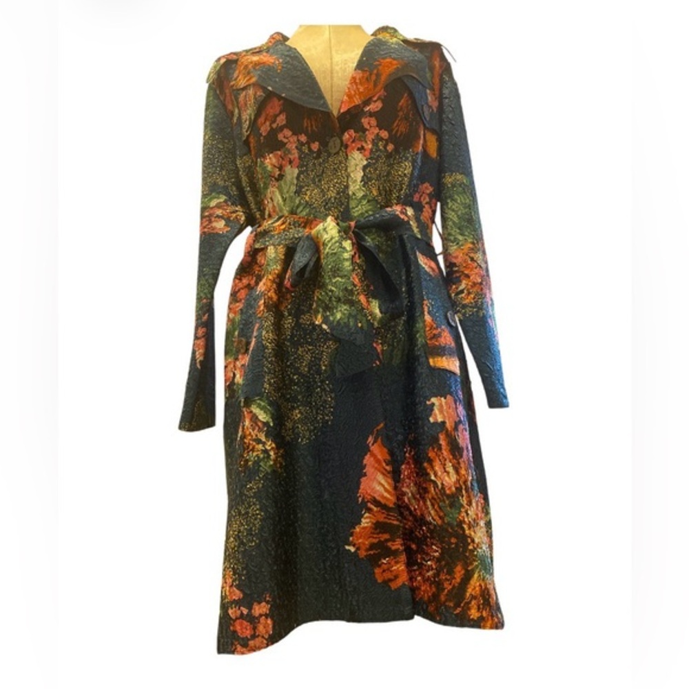 Rossi Roma Floral Patterned Long Sleeve spring jacket size XL